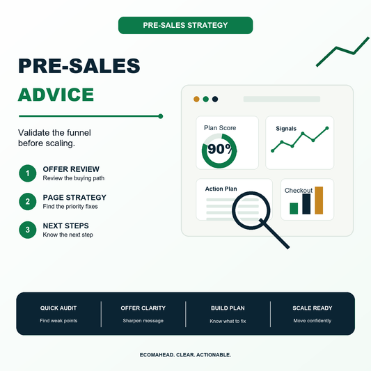 EcomAhead Pre-Sales Advice graphic